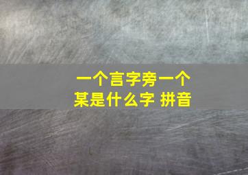 一个言字旁一个某是什么字 拼音